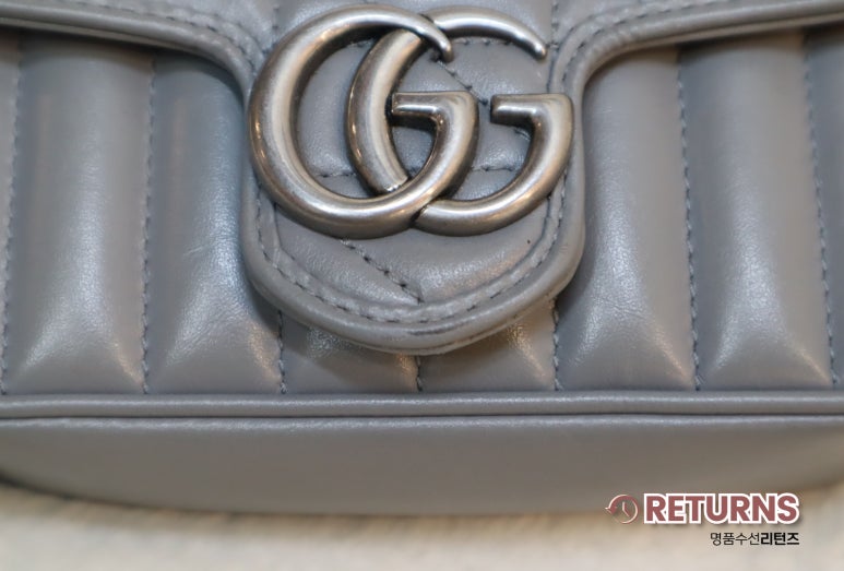 구찌 GG마몬트 미니백 테두리 복원 · 수선 전 · 플랩 테두리