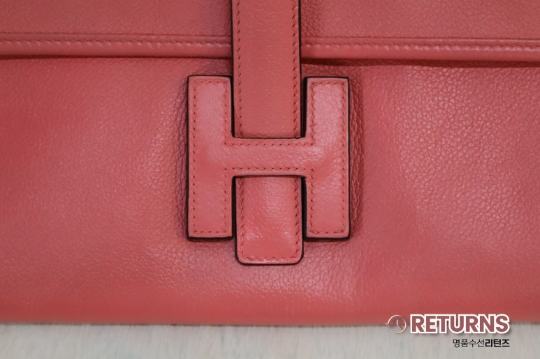 에르메스 클러치 핑크 가죽 복원 · 수선 후 · 클러치 가죽